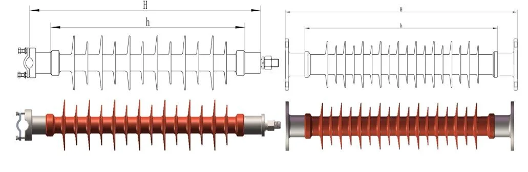 High Voltage Polymer Composite Insulator in 11kv 15kv 33kv 66kv 69kv 110kv 220kv Line Pin Post Composite Insulator